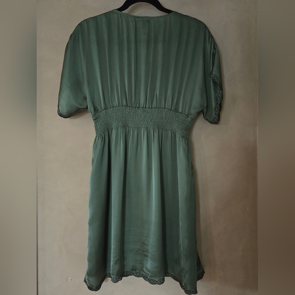 3/$40 Le Château | Green Dress with Black Embroidery | Size M - Picture 3 of 9